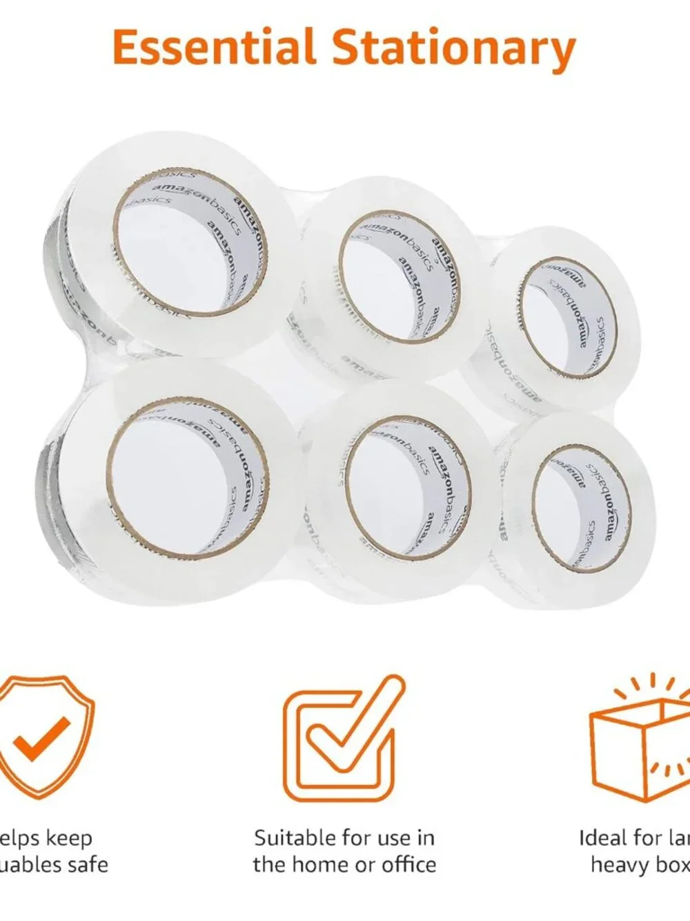 Ultimate 6-Pack Crystal Clear Packing Tape 1.88" x 109 Yards for Secure Sealing - Picture 3 of 9
